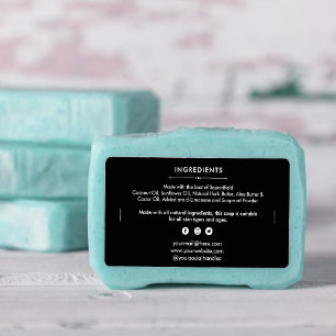 Soap Bar Ingredients List Product Label Sticker