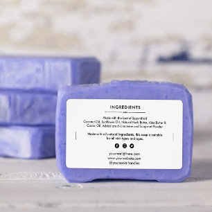 Soap Bar Ingredients List Product Label Sticker