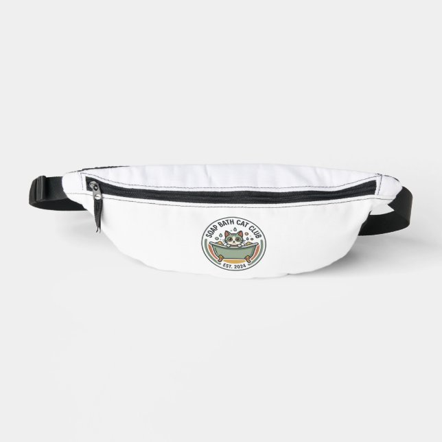 Soap Bath Cat POD Vector Art - Soap Bath Cat Club_ Fanny Pack (Front)