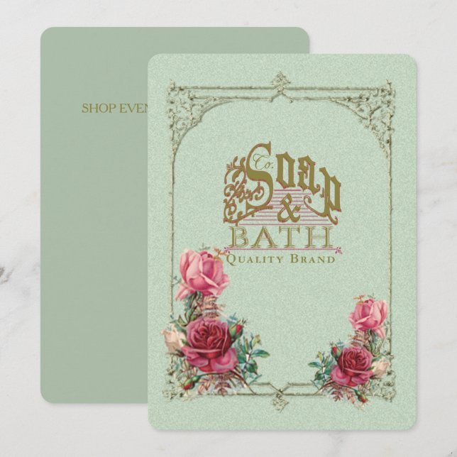 SOAP & BATH ~ Invitation / Event Card (Front/Back)