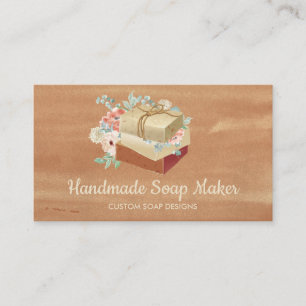 Soap Bath Tub Organic Botanic Brown Business Card