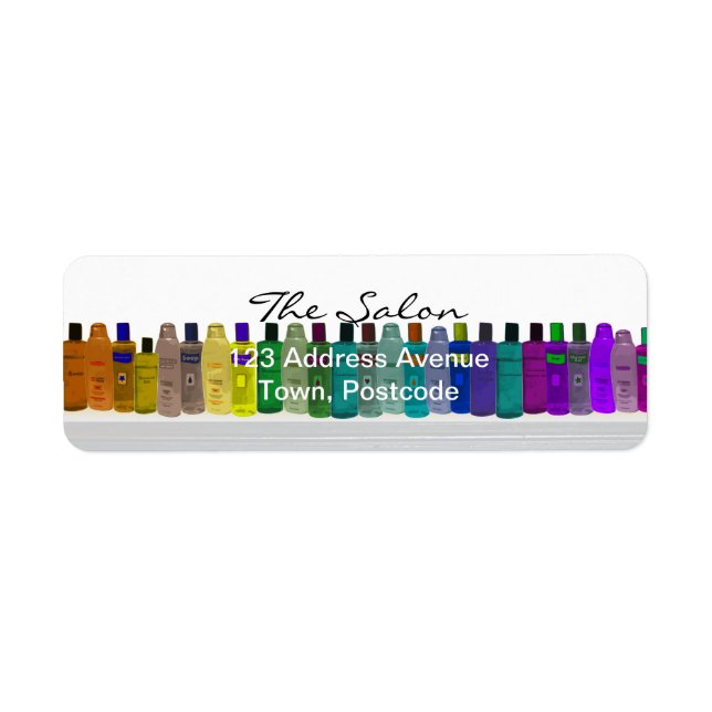 Soap Bottle Rainbow - for bathrooms, salons etc (Front)