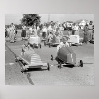 Soap Box Derby, 1940. Vintage Photo