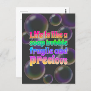 Soap Bubble   fragile and precious Postcard