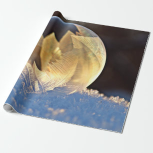 Soap Bubble on Snow Wrapping Paper
