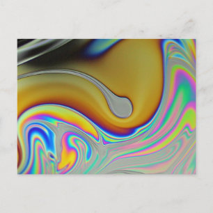 Soap bubble surface photo postcard