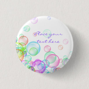 Soap Bubbles 1 Inch Round Button