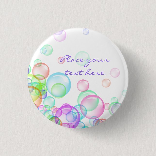 Soap Bubbles 1 Inch Round Button (Front)
