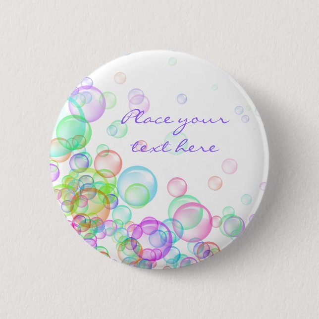 Soap Bubbles 2 Inch Round Button (Front)