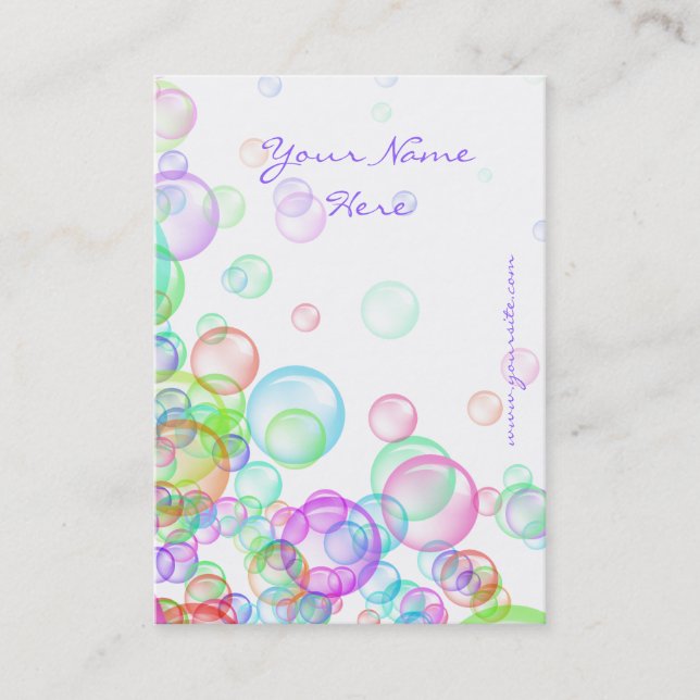 Soap Bubbles Business Card (Front)