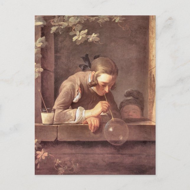 Soap Bubbles by Jean Baptiste Chardin Postcard (Front)