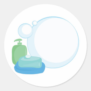 Soap Bubbles Classic Round Sticker