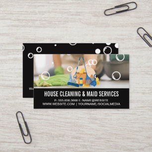 Soap Bubbles Cleaning Tools Business Card
