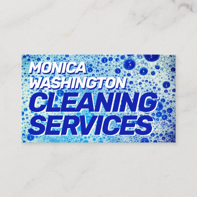 Soap bubbles foam faux texture  business card (Front)