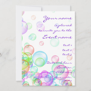 Soap Bubbles Invitation