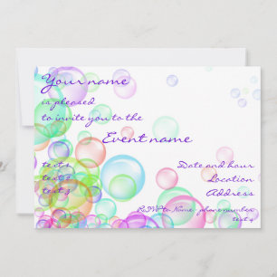 Soap Bubbles Invitation
