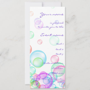 Soap Bubbles Invitation