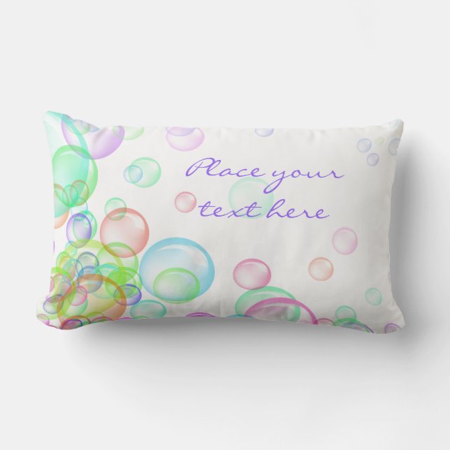 Soap Bubbles Lumbar Pillow (Front)