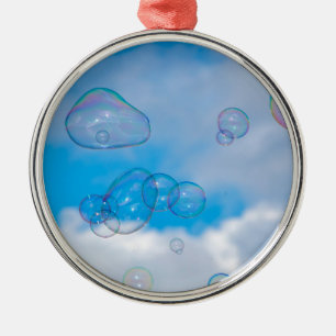 Soap bubbles metal ornament