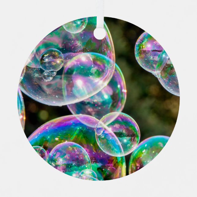 Soap bubbles metal ornament (Front)