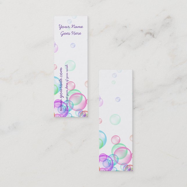 Soap Bubbles Mini Business Card (Front/Back)