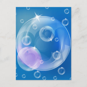 Soap bubbles postcard