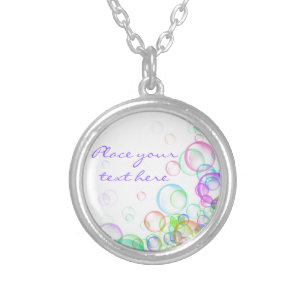 Soap Bubbles Silver Plated Necklace