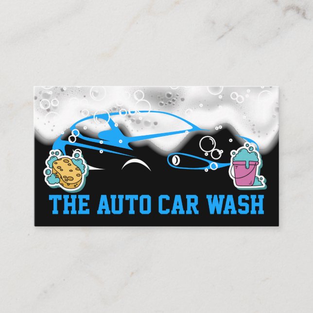 Soap Bubbles | Sponge and Bucket Business Card (Front)