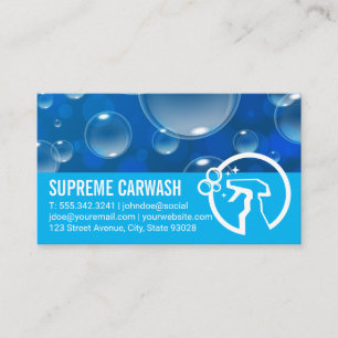 Soap Bubbles   Spray Bottle Logo Business Card