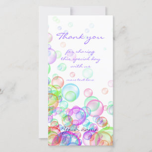 Soap Bubbles Thank You Card