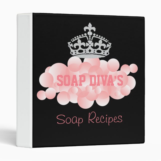 Soap Diva Soap Maker Recipe Cookbook Binder (Front/Spine)
