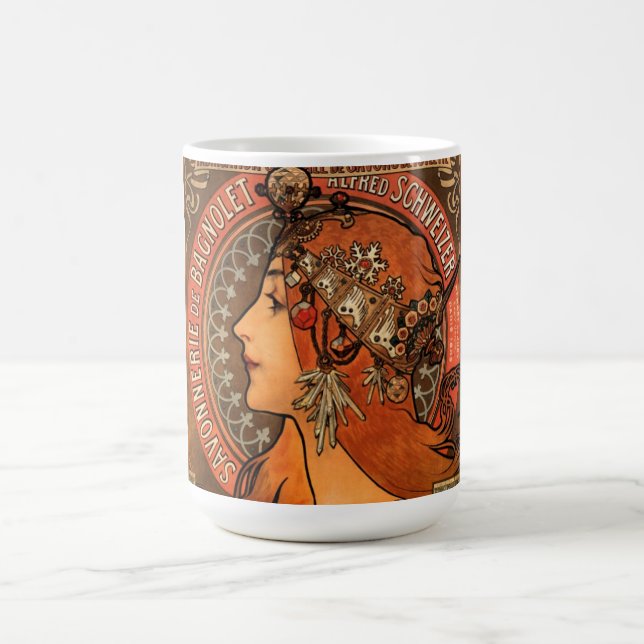 Soap factory of Bagnolet - Alphonse Mucha Coffee Mug (Center)