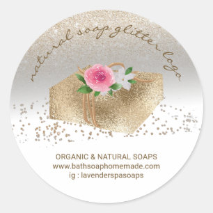 Soap Homemade Natural Organic Spa Products Classic Round Sticker