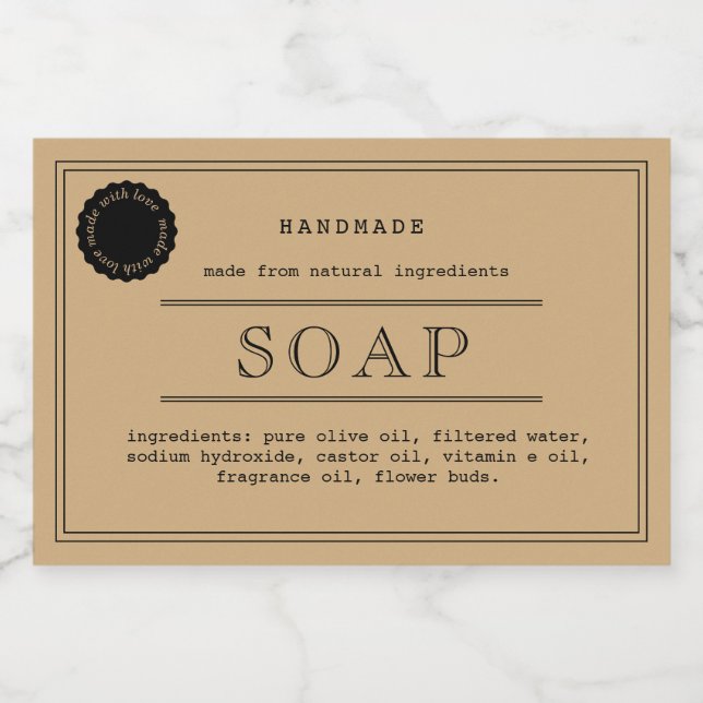Soap Label Packaging Design (Single Label)