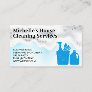 Soap Lather   Cleaning Supplies Business Card