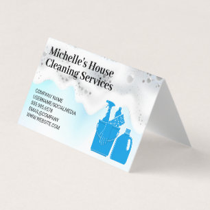 Soap Lather   Cleaning Supplies Business Card