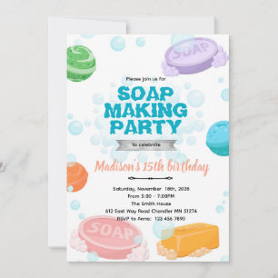 Soap Making Party Invitation
