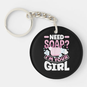 Soap Making Soap Maker Funny Keychain