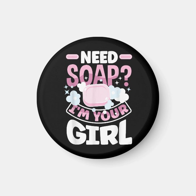 Soap Making Soap Maker Funny Magnet (Front)