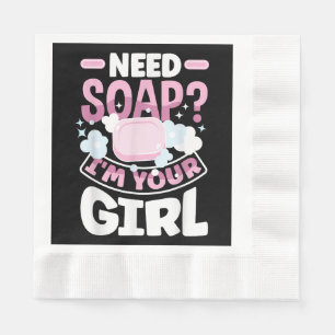 Soap Making Soap Maker Funny Napkin