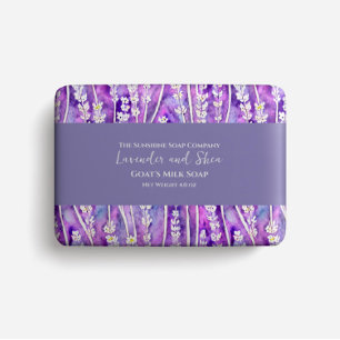 Soap Packaging Paper - watercolor lavender flowers