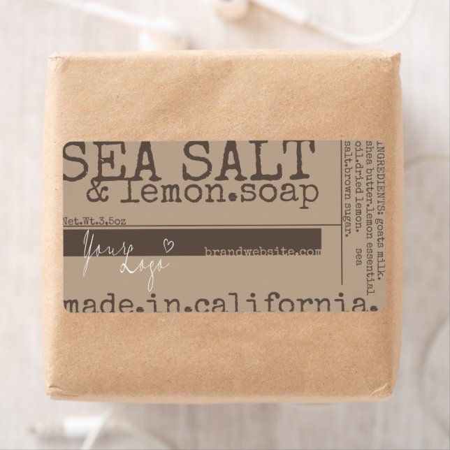 Soap Product Packaging Stylish Messy Logo Template (Insitu)