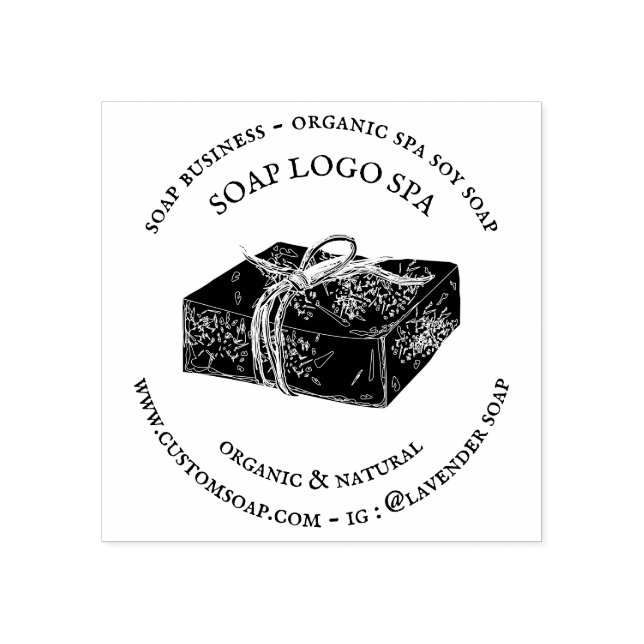 Soap Soy Spa Rubber Stamp (Imprint)