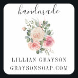 Soap Stickers<br><div class="desc">Pink floral soap sticker.</div>