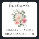 Soap Stickers<br><div class="desc">Pink floral soap sticker.</div>