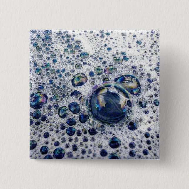 Soap Suds 2 Inch Square Button (Front)