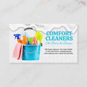 Soap Suds   Cleaning Supplies   Bathroom Tiles Business Card
