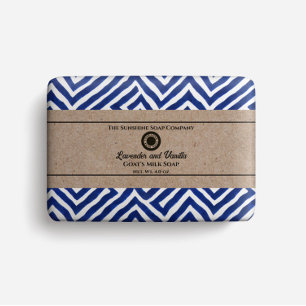Soap Wrapping Paper - blue and white geometric