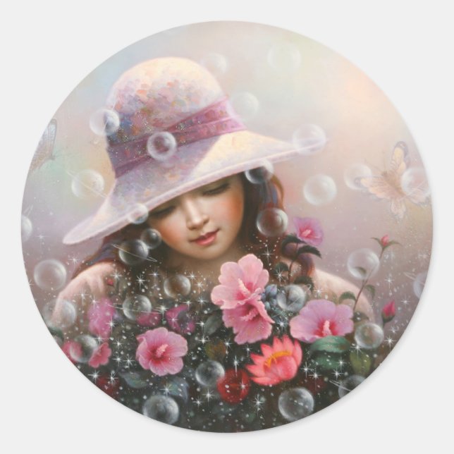 soapbubble girl - Sharon's Song Classic Round Sticker (Front)