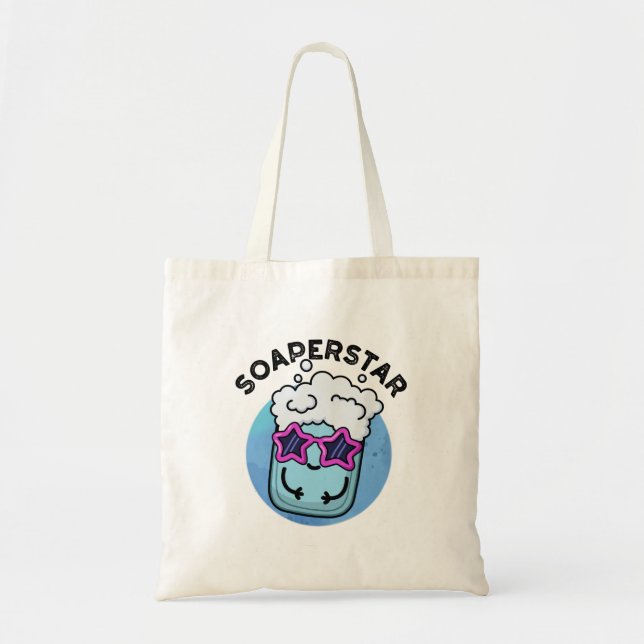 Soaperstar Funny Superstar Soap Pun Tote Bag (Front)